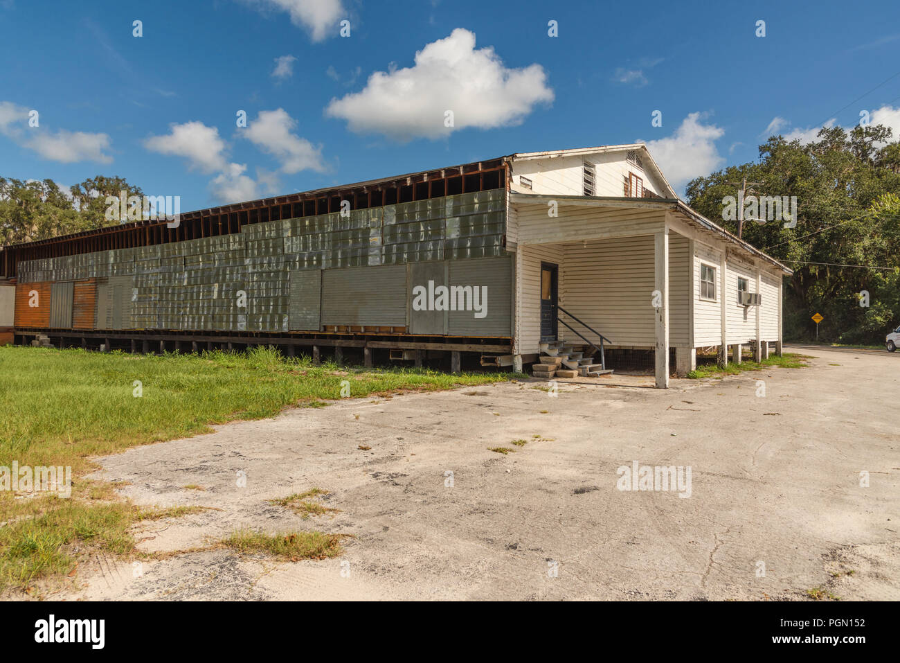 Florida Ocklawaha frutta impianto di imballaggio dal passato Foto Stock