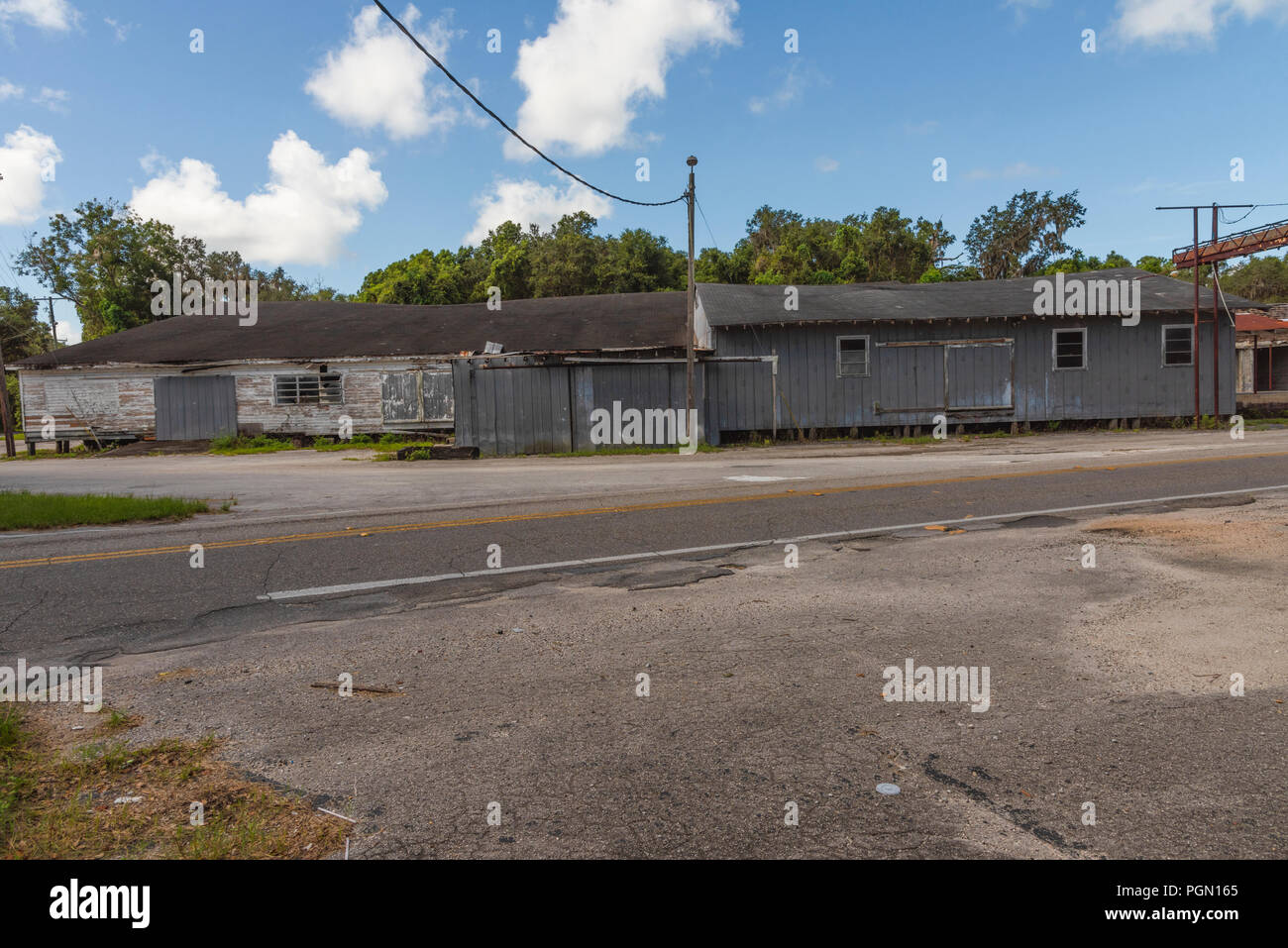 Florida Ocklawaha frutta impianto di imballaggio dal passato Foto Stock