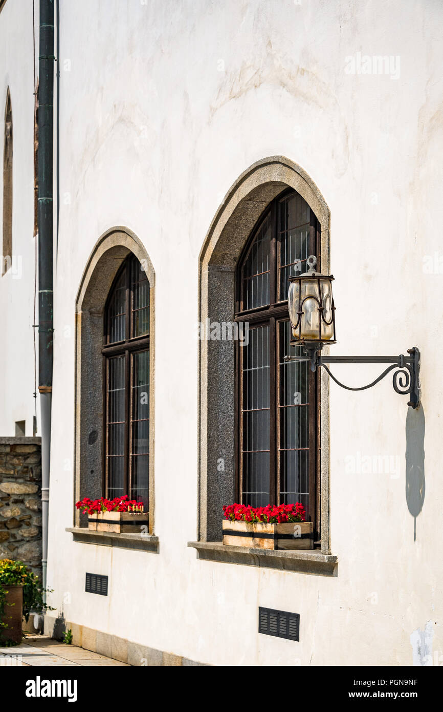 Hotel Růže in Český Krumlov, Repubblica Ceca Foto Stock