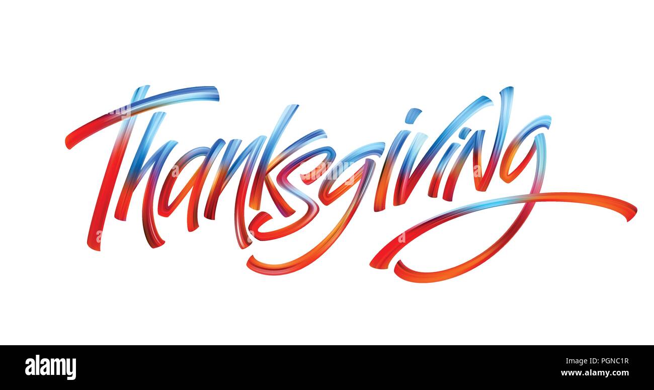 Lettere di ringraziamento Texture di vernice disegnati a mano illustrazione isolati su sfondo bianco. Illustrazione Vettoriale Illustrazione Vettoriale