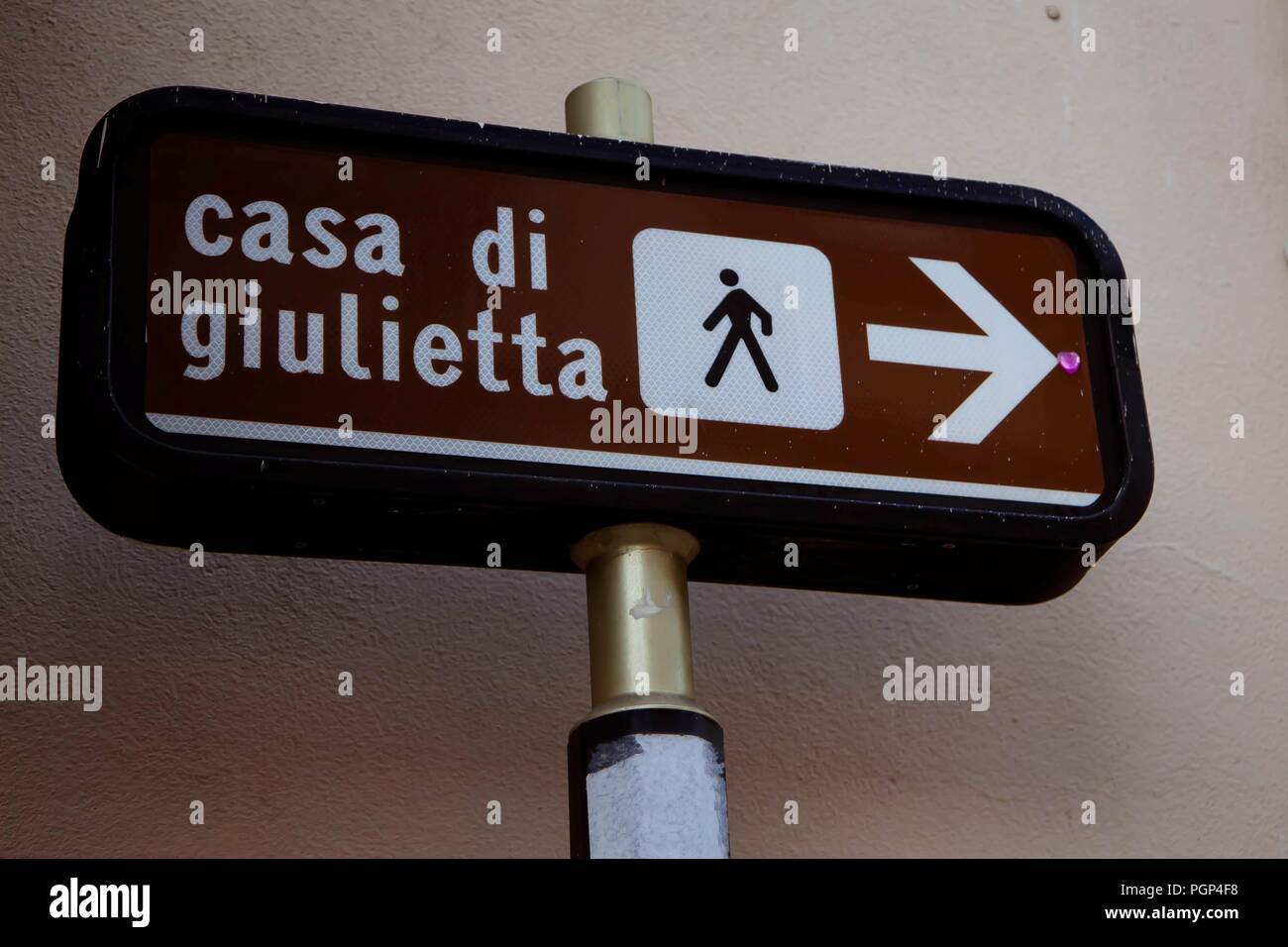 Romeo e Giulietta balcone a Verona, Italia Foto Stock