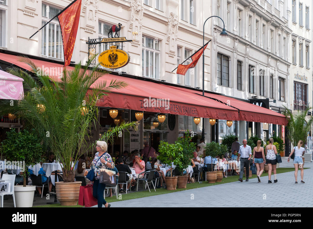 Zum Schwarzen Kameel ristorante, Vienna, Austria Foto Stock