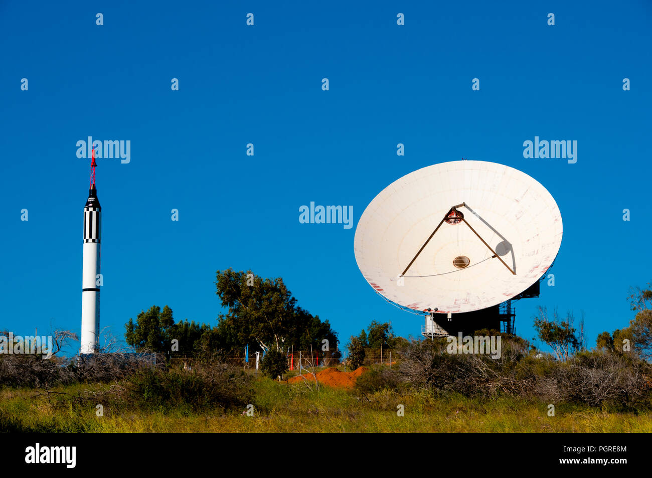 Vecchio Satellite Earth Station - Carnarvon - Australia Foto Stock