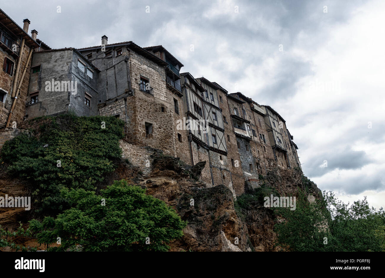 Vista della città medievale di Frias Foto Stock