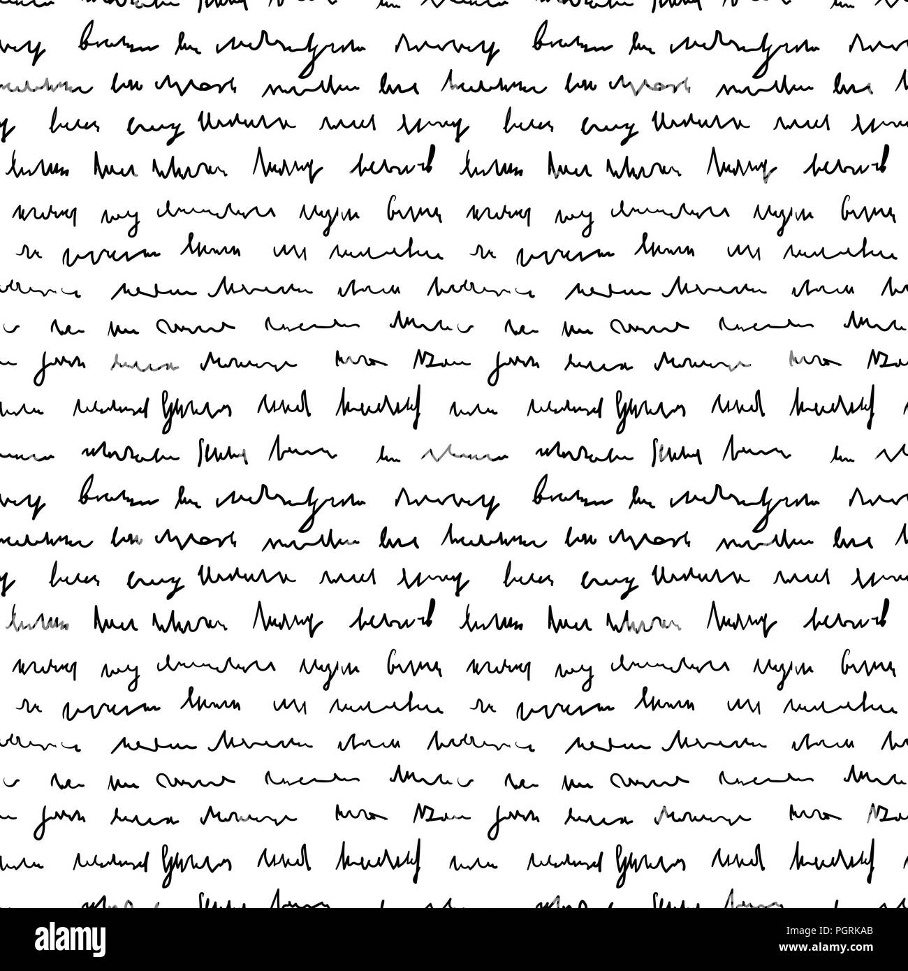 Sfondo della grafia seamless pattern grunge lettere parole Illustrazione Vettoriale