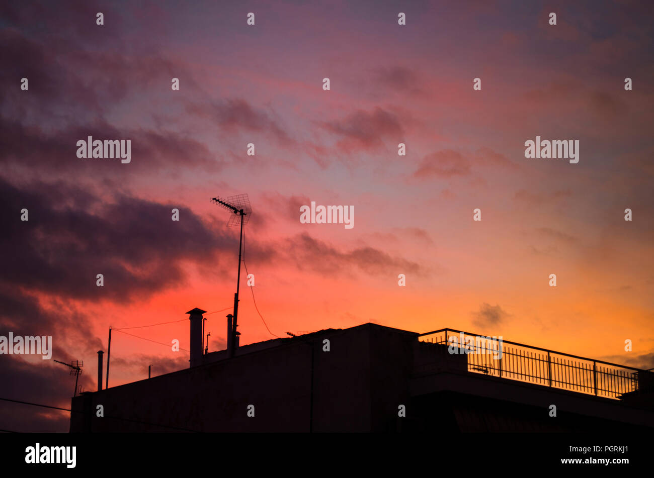 Un bel tramonto Foto Stock