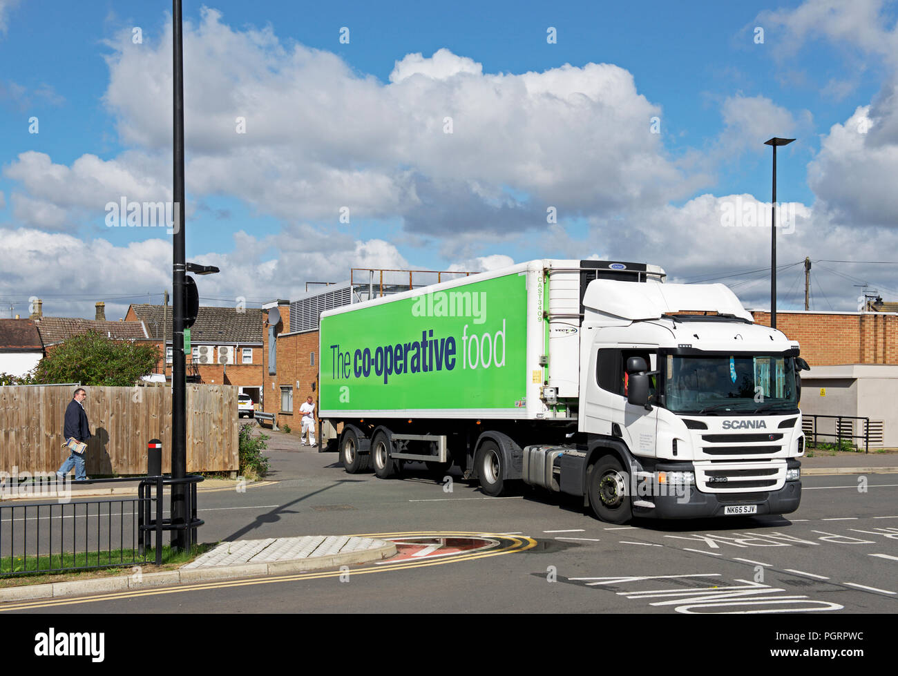 Co-op camion di consegna, England Regno Unito Foto Stock