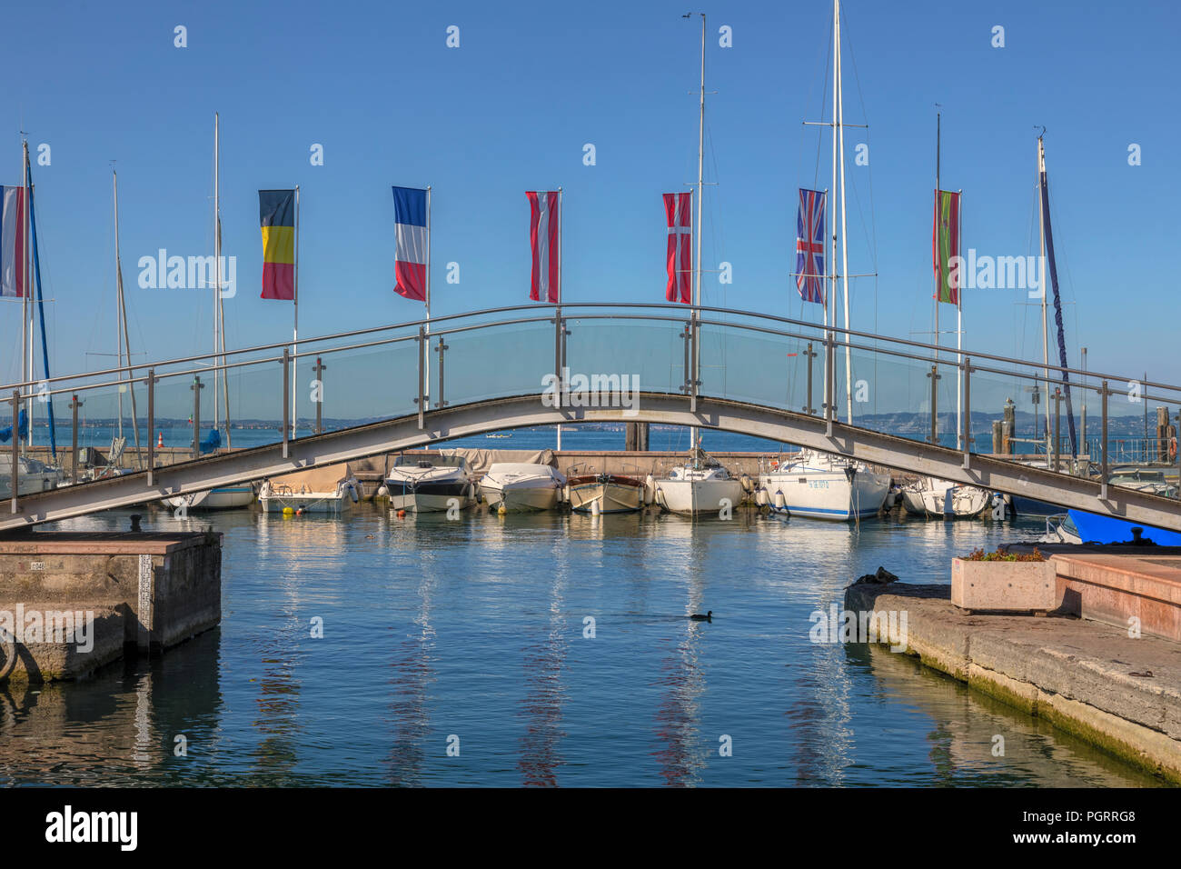 Bardolino, Lago di Garda, Verona, Veneto, Italia, Europa Foto Stock