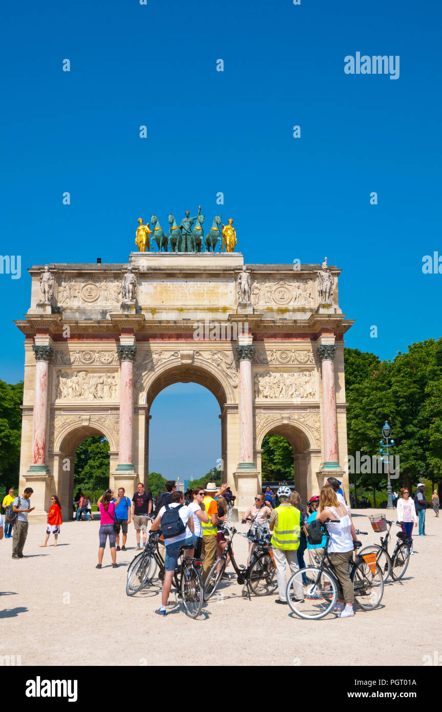 Arc de triomphe du Carrousel, Jardin des Tuileries, Parigi, Francia Foto Stock