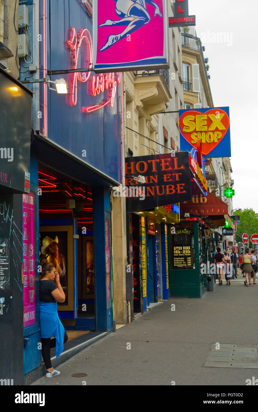 Boulevard de Clichy Pigalle, Paris, Francia Foto Stock