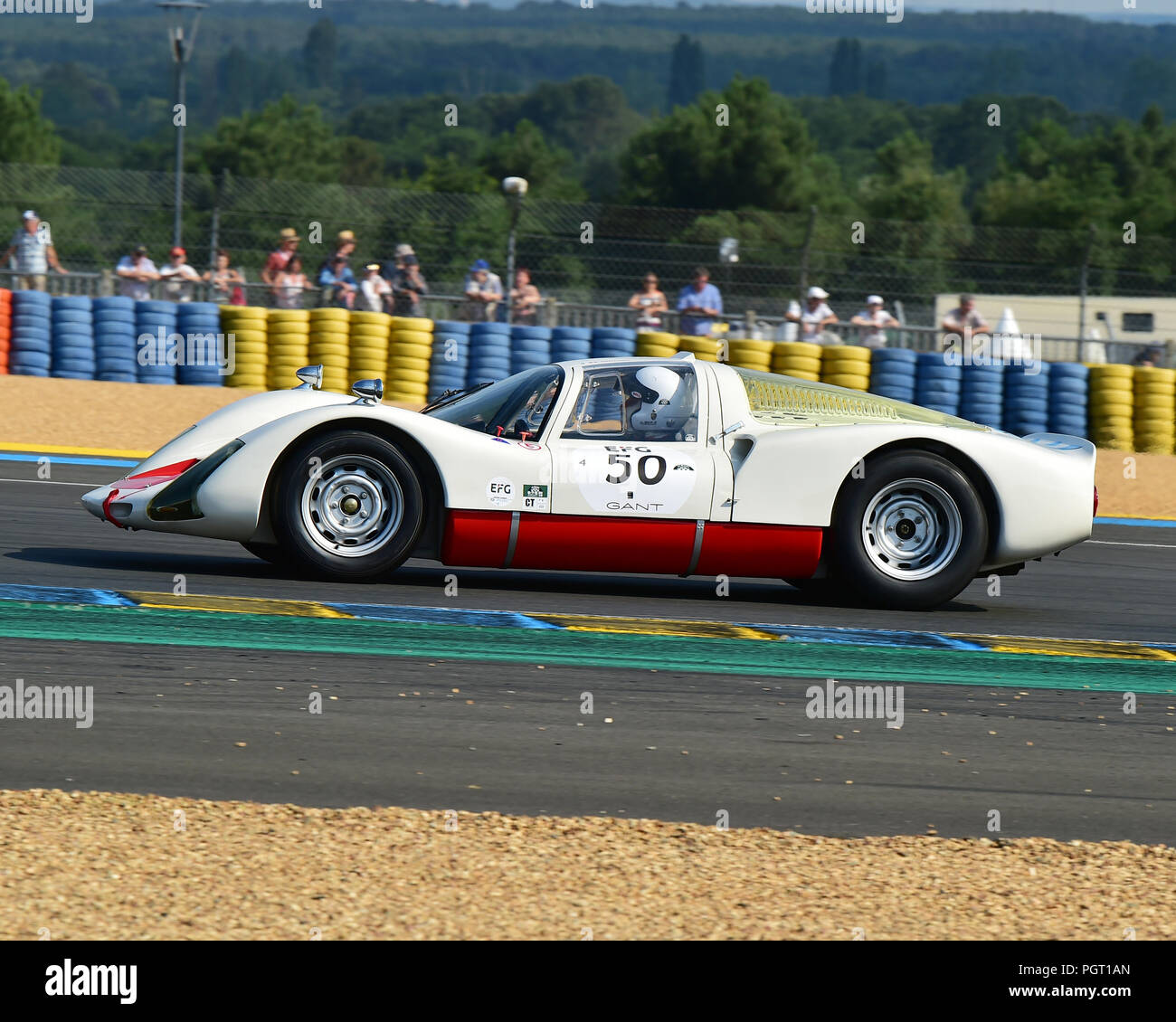 Sabino Ventura, Porsche 906 Carrera 6, Plateau 4, la griglia 4, 1962 a 1965 automobili, Le Mans Classic 2018, luglio 2018, Le Mans, in Francia, il circuito da corsa, Classic Foto Stock