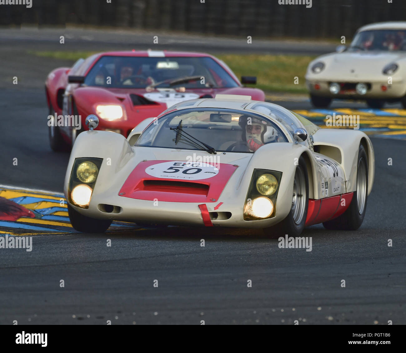 Sabino Ventura, Porsche 906 Carrera 6, Plateau 4, la griglia 4, 1962 a 1965 automobili, Le Mans Classic 2018, luglio 2018, Le Mans, in Francia, il circuito da corsa, Classic Foto Stock