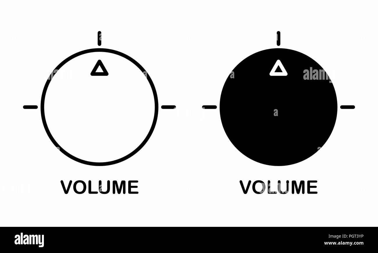 Bianco e nero illustrazione dei pulsanti del volume Illustrazione Vettoriale