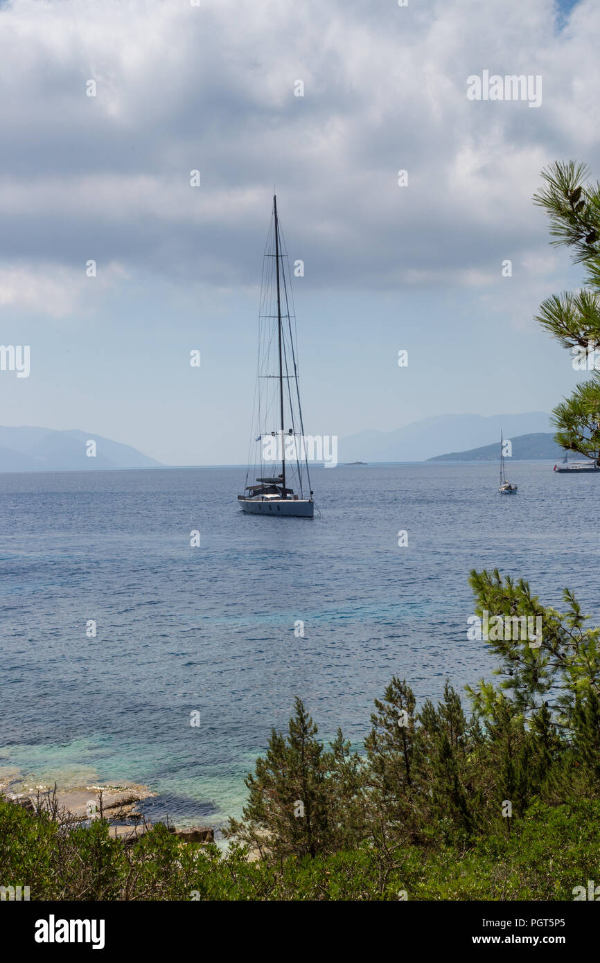 Fiskardo sull'isola greca di Kephalonia Foto Stock