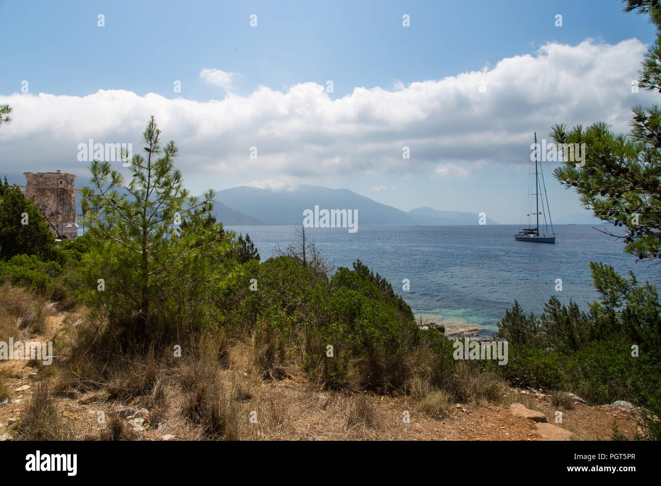 Fiskardo sull'isola greca di Kephalonia Foto Stock