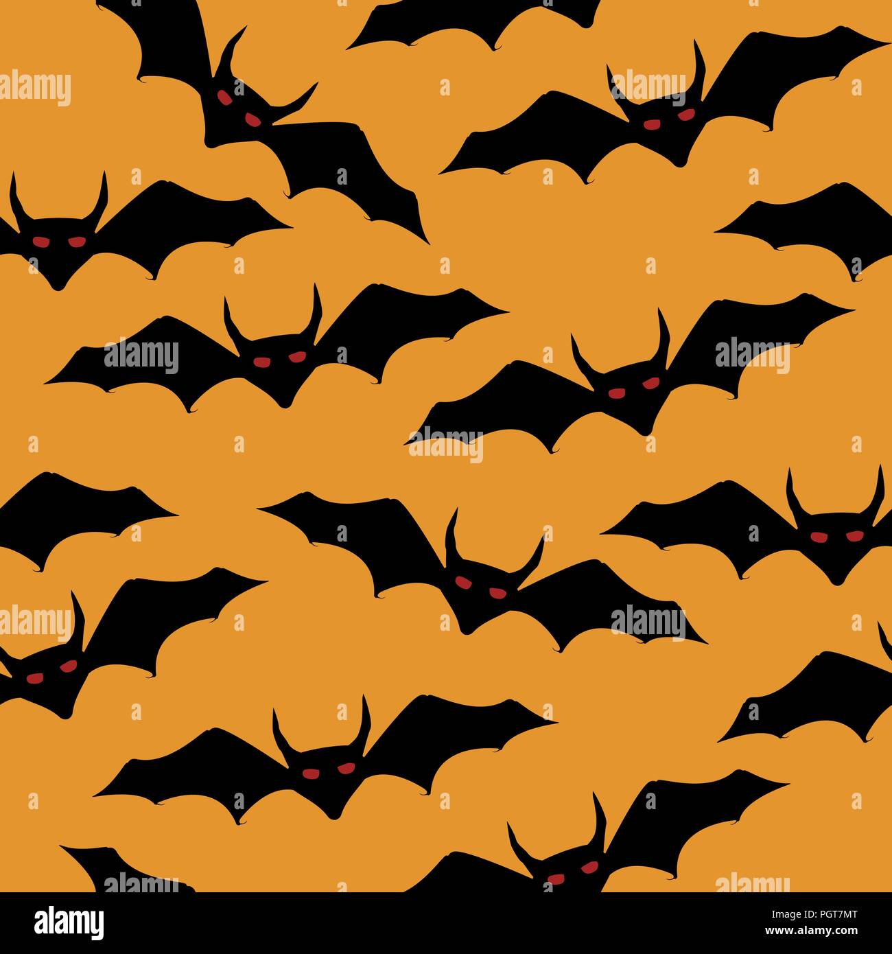 Happy halloween seamless design pattern con scarry pipistrelli Illustrazione Vettoriale