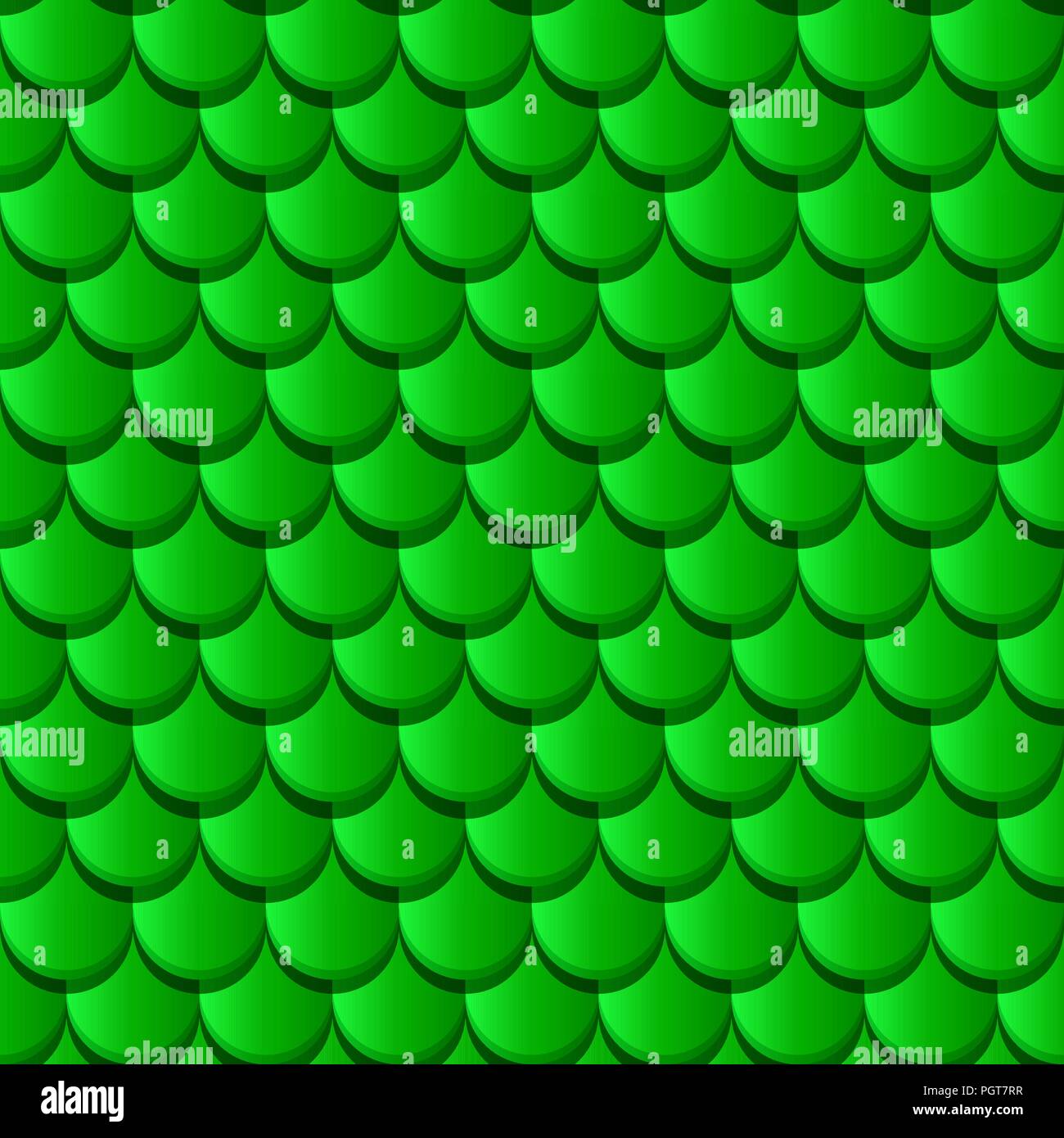 Tegole del tetto seamless texture in toni di verde per la progettazione Illustrazione Vettoriale