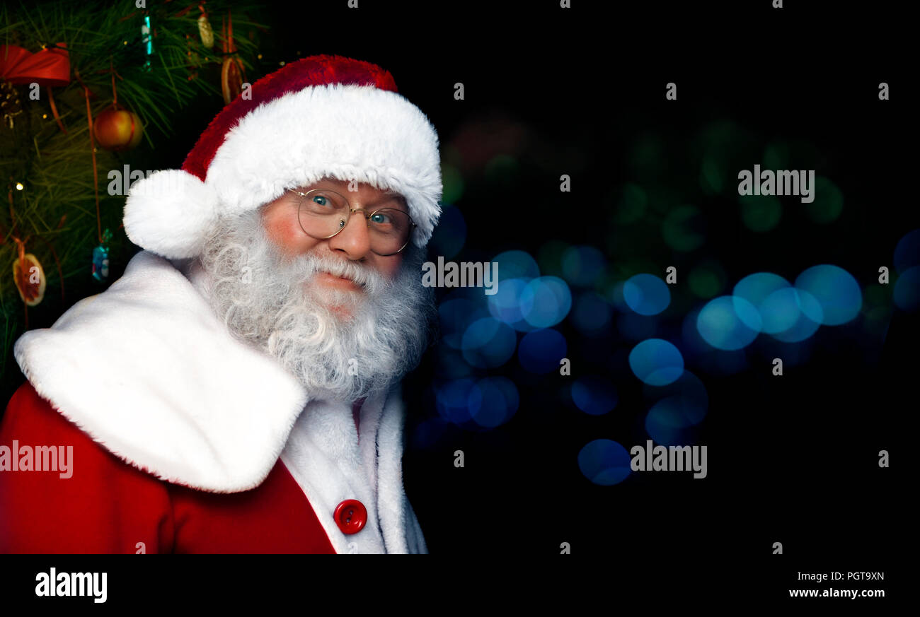 Babbo Natale sul concetto di Natale. Isolato su sfondo boche Foto Stock