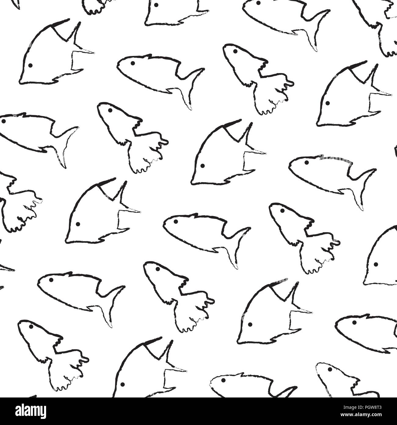 Grunge pesci tropicali natura sfondo animali Illustrazione Vettoriale