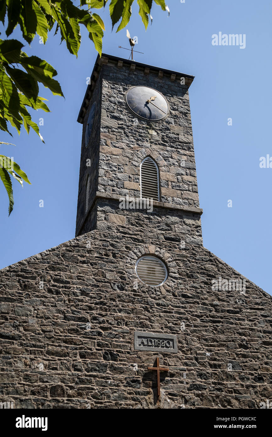 La chiesa di San Pietro a Sark isola, vicino a Guernsey e parte delle Isole del Canale Foto Stock