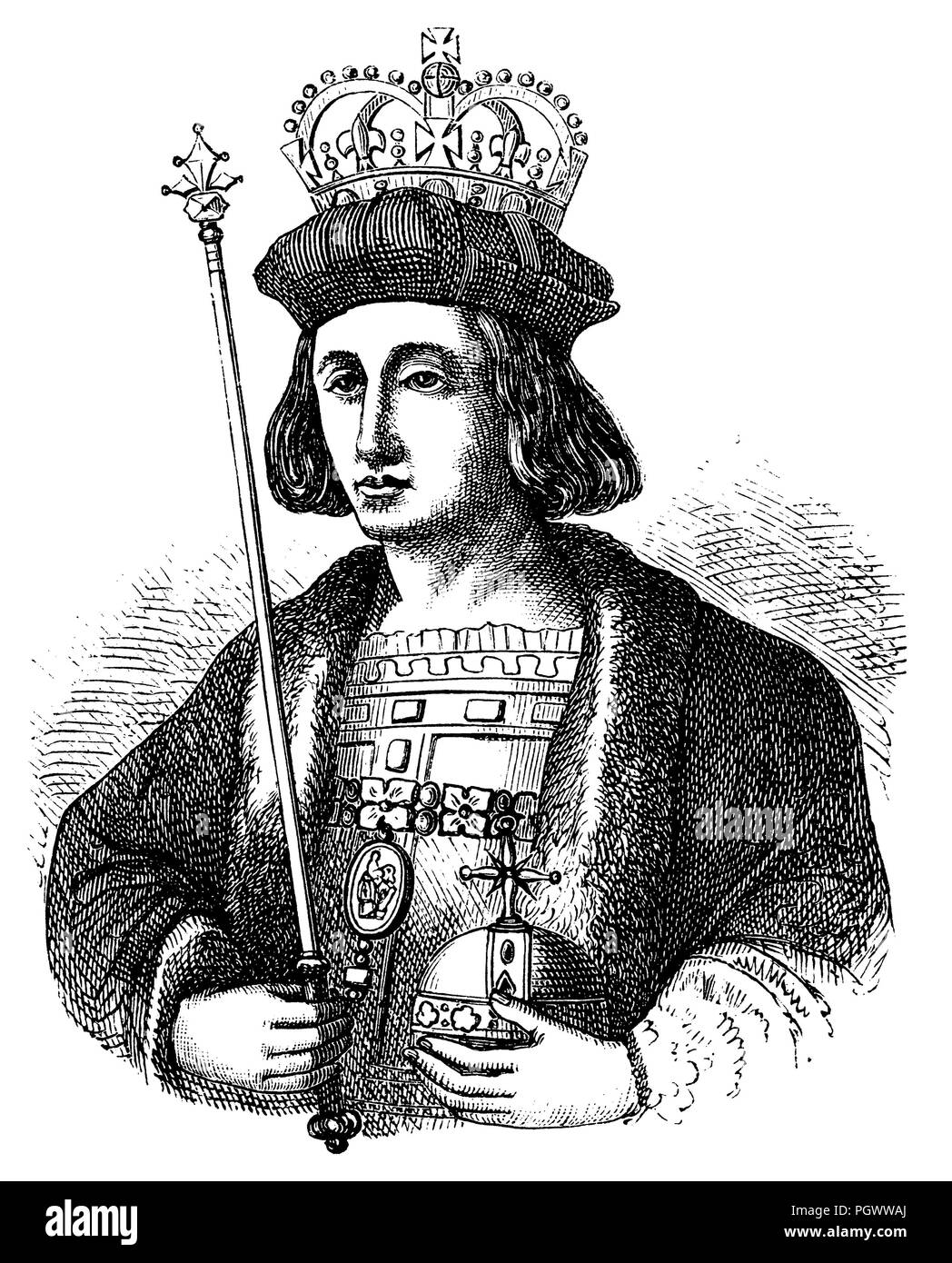Edward IV, re d'Inghilterra dal 1461 al 1470 e dal 1471 al 1483, 1884 Foto Stock