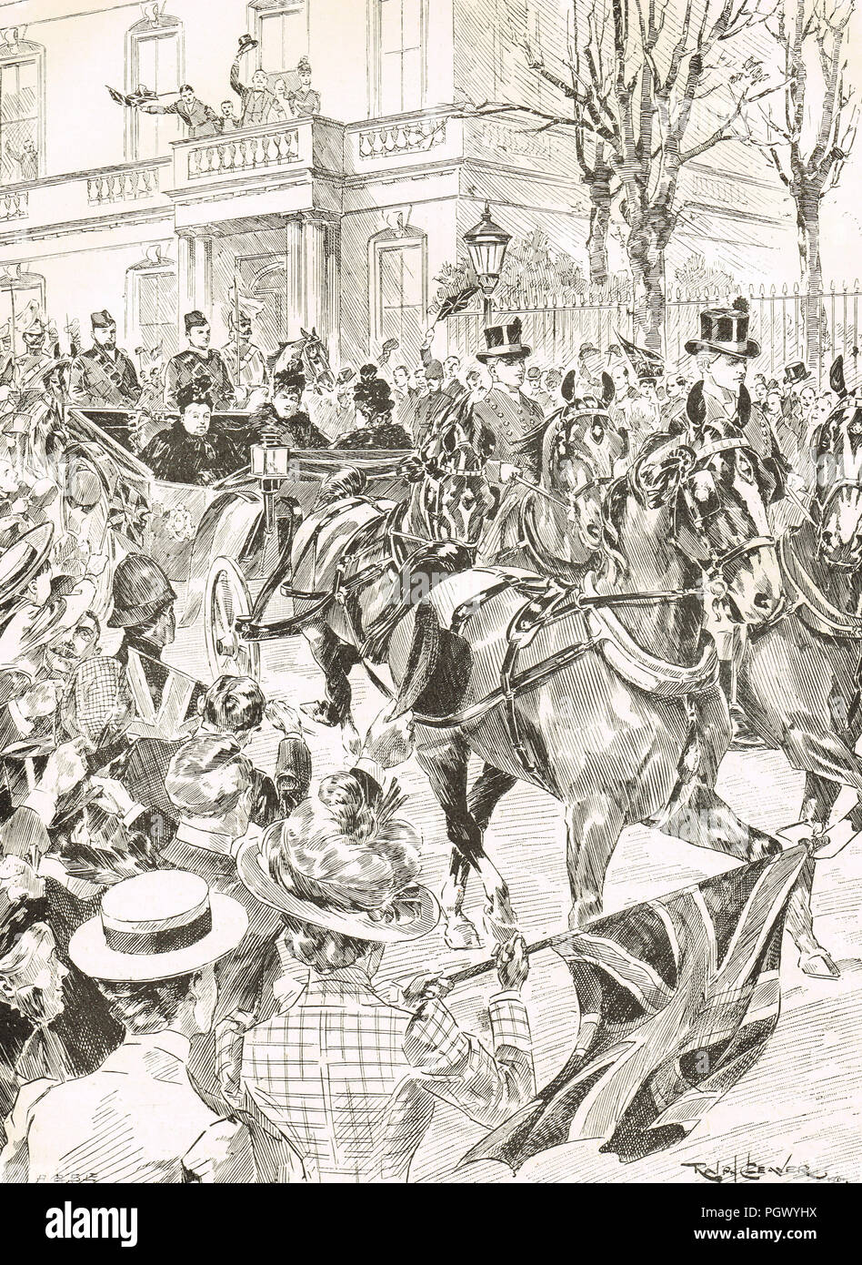 La regina Victoria's ultima visita a Londra, marzo 1900 Foto Stock