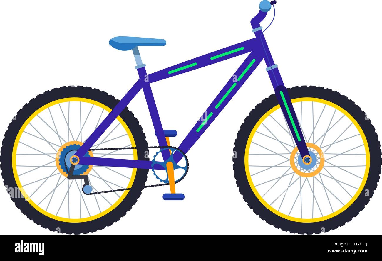 Illustrazione vettoriale di una sport mountain bike Illustrazione Vettoriale