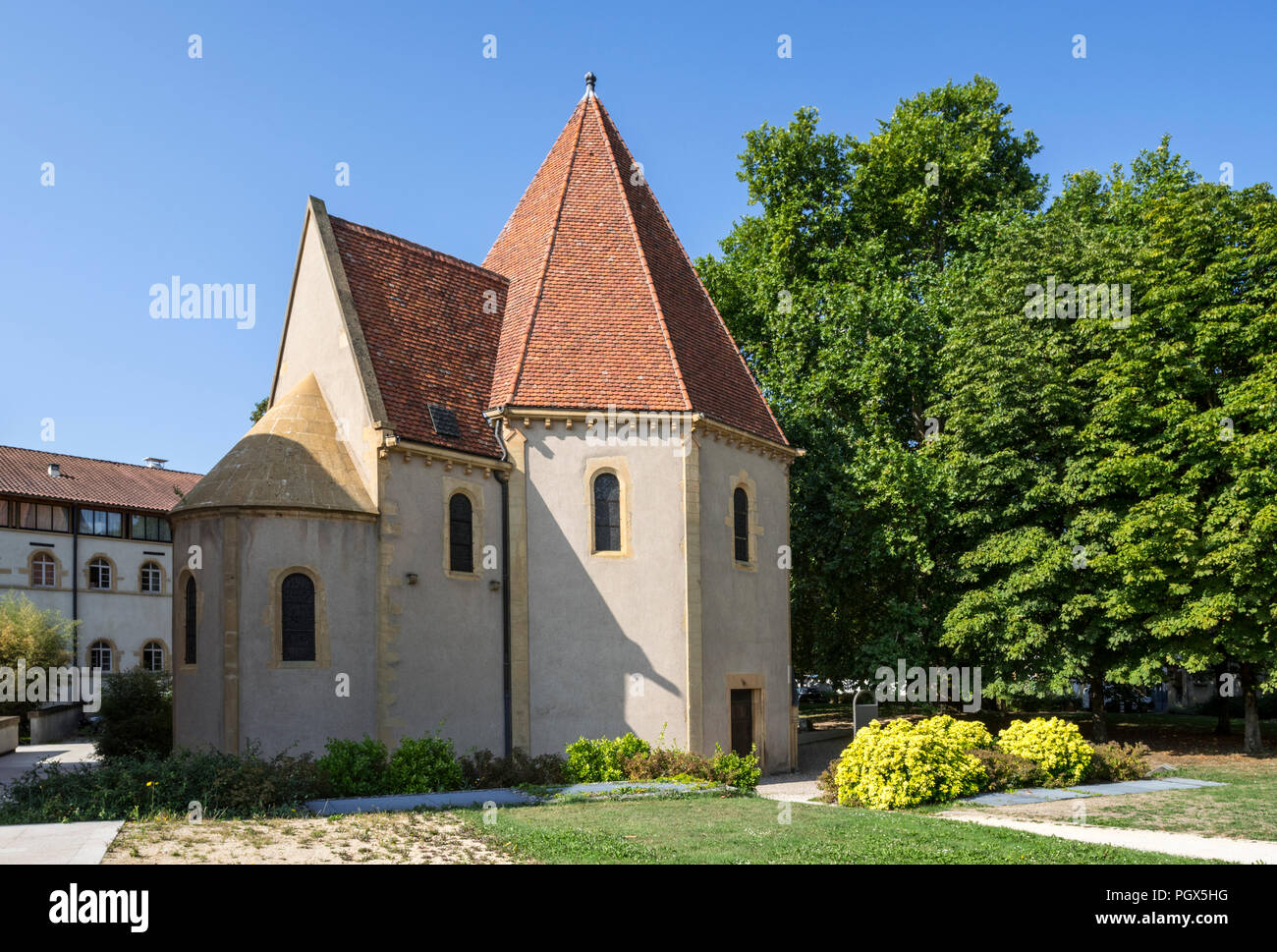 Xii secolo Chapelle des Templiers / Templari" cappella nella città di Metz, Moselle, Lorena, Francia Foto Stock