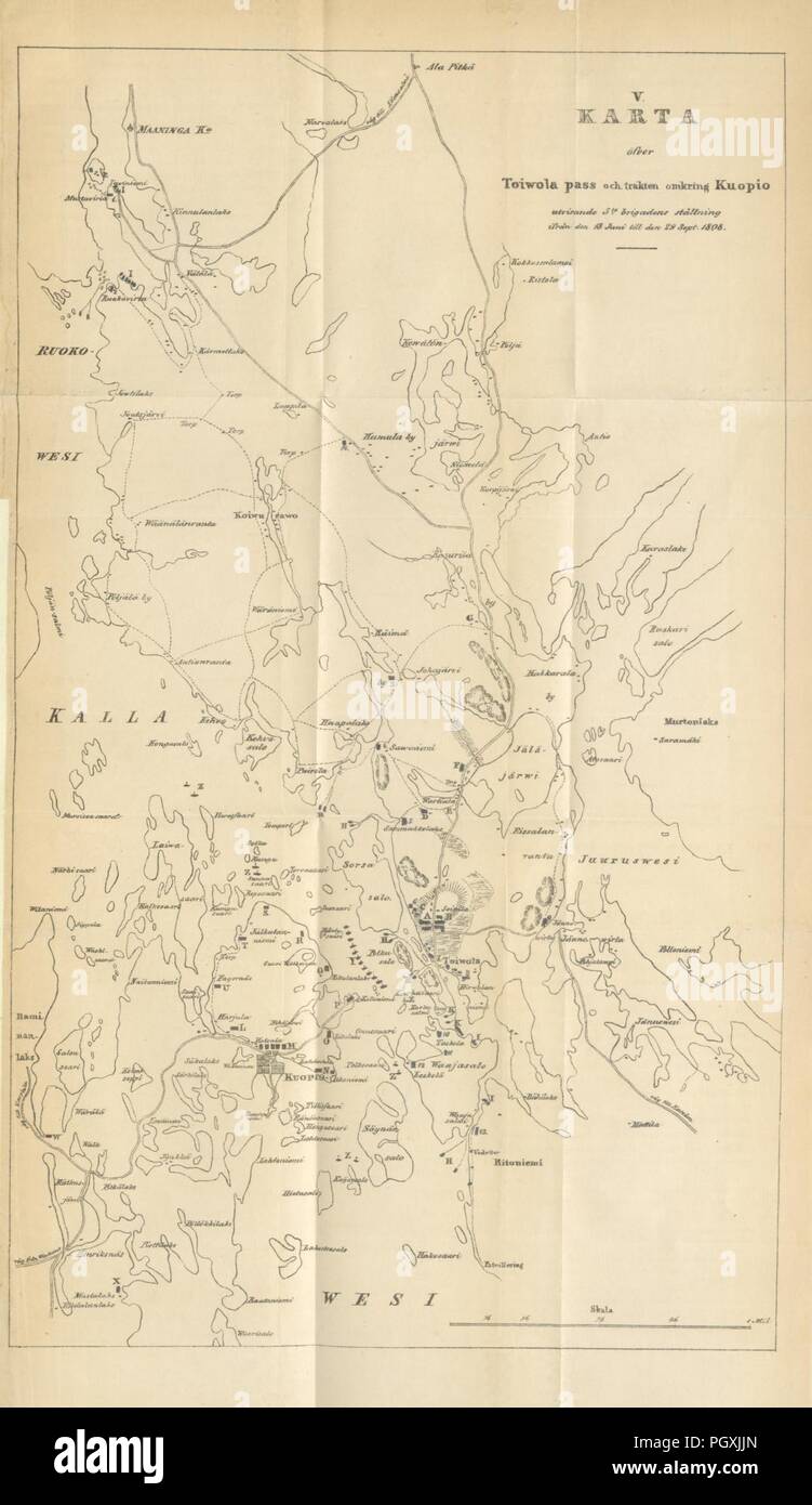 Immagine dalla pagina 285 del 'Anteckningar, förda sotto tiden från år 1785 fino a år 1816 jemte relazione om Savolaksbrigadens operationer sotto 1808 och 1809 års krig, ecc. [A cura di C. J. birmana.]' DA0036. Foto Stock