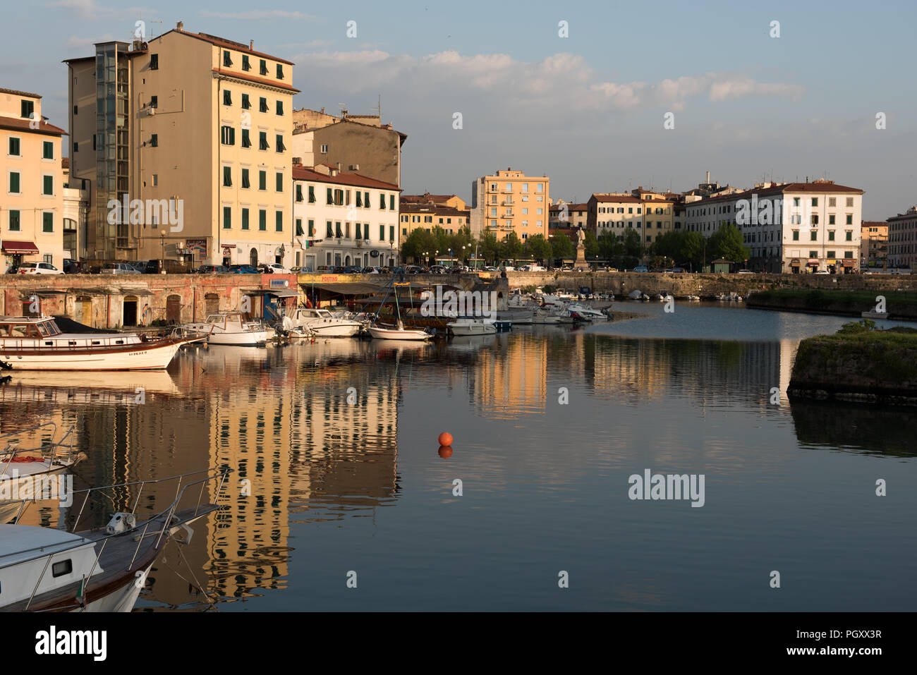 Zona del canale cosiddetto Pontino o scali delle Cantine Foto Stock