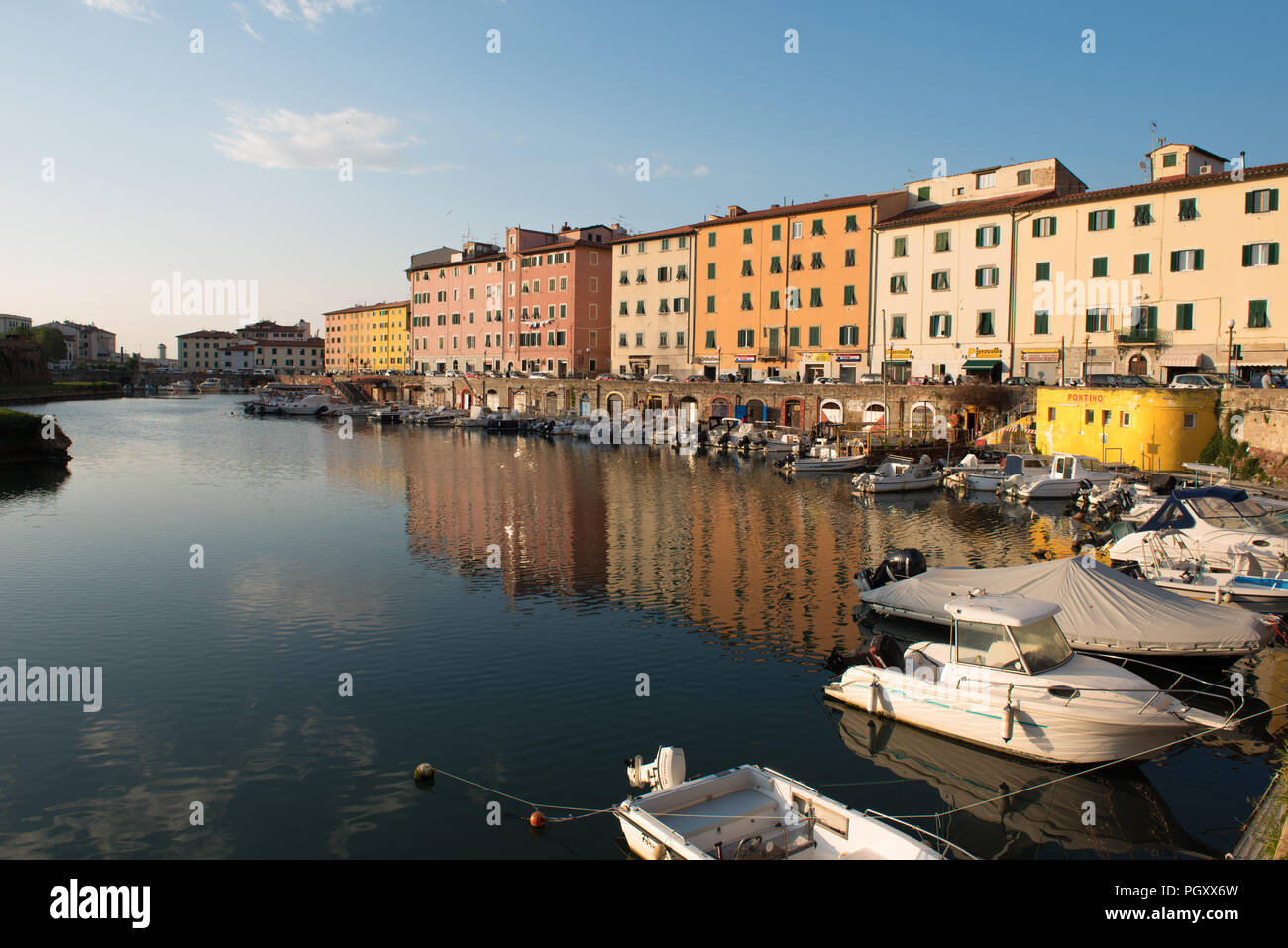 Zona del canale cosiddetto Pontino o scali delle Cantine Foto Stock