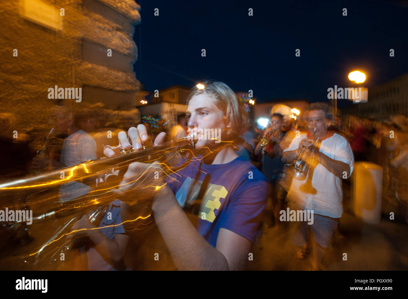 Effetto Venezia. Top delle feste locali in città. In midel dell'estate. Foto Stock