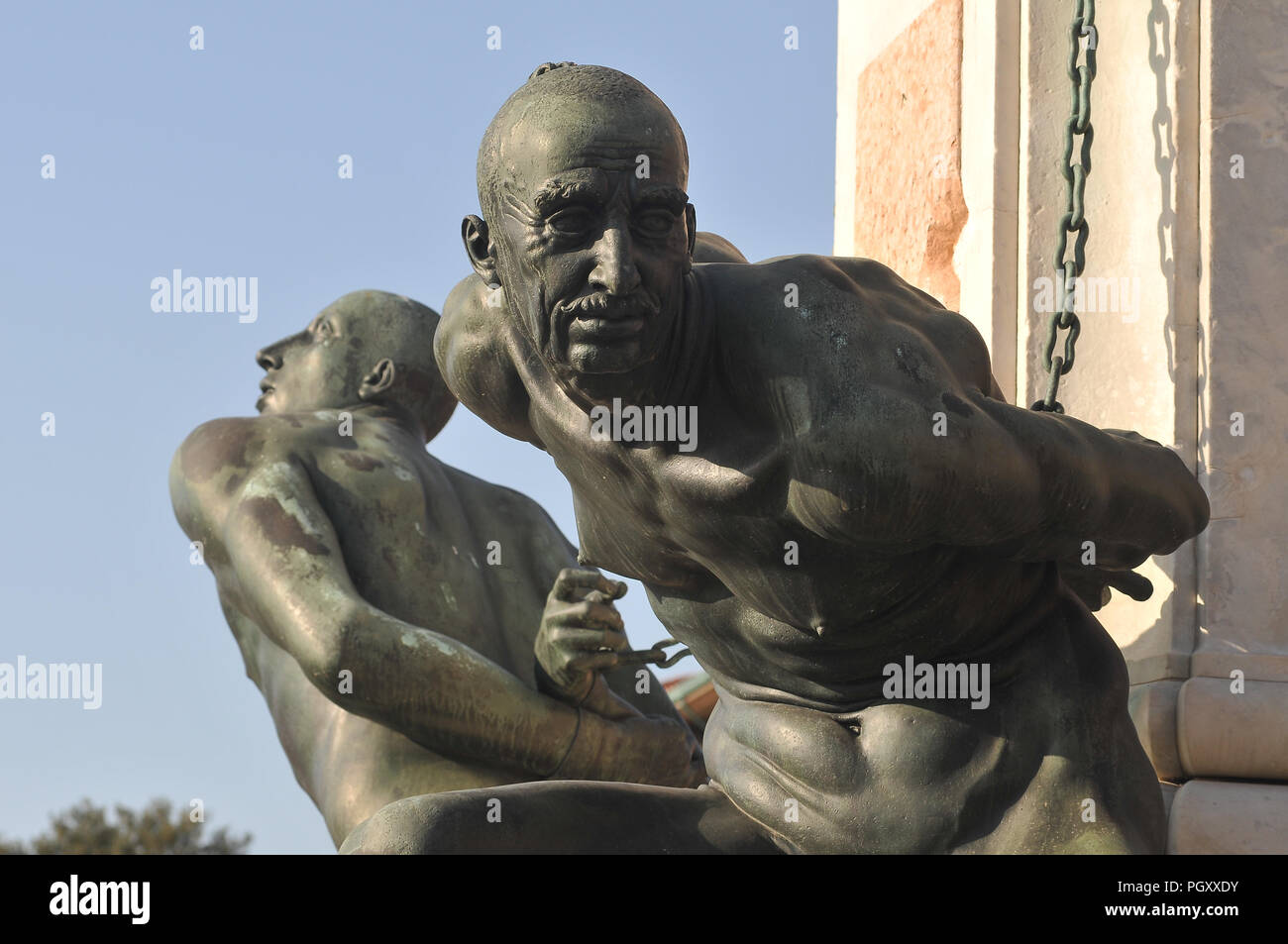 Quattro Mori. I quattro moor, simbolo della città Foto Stock