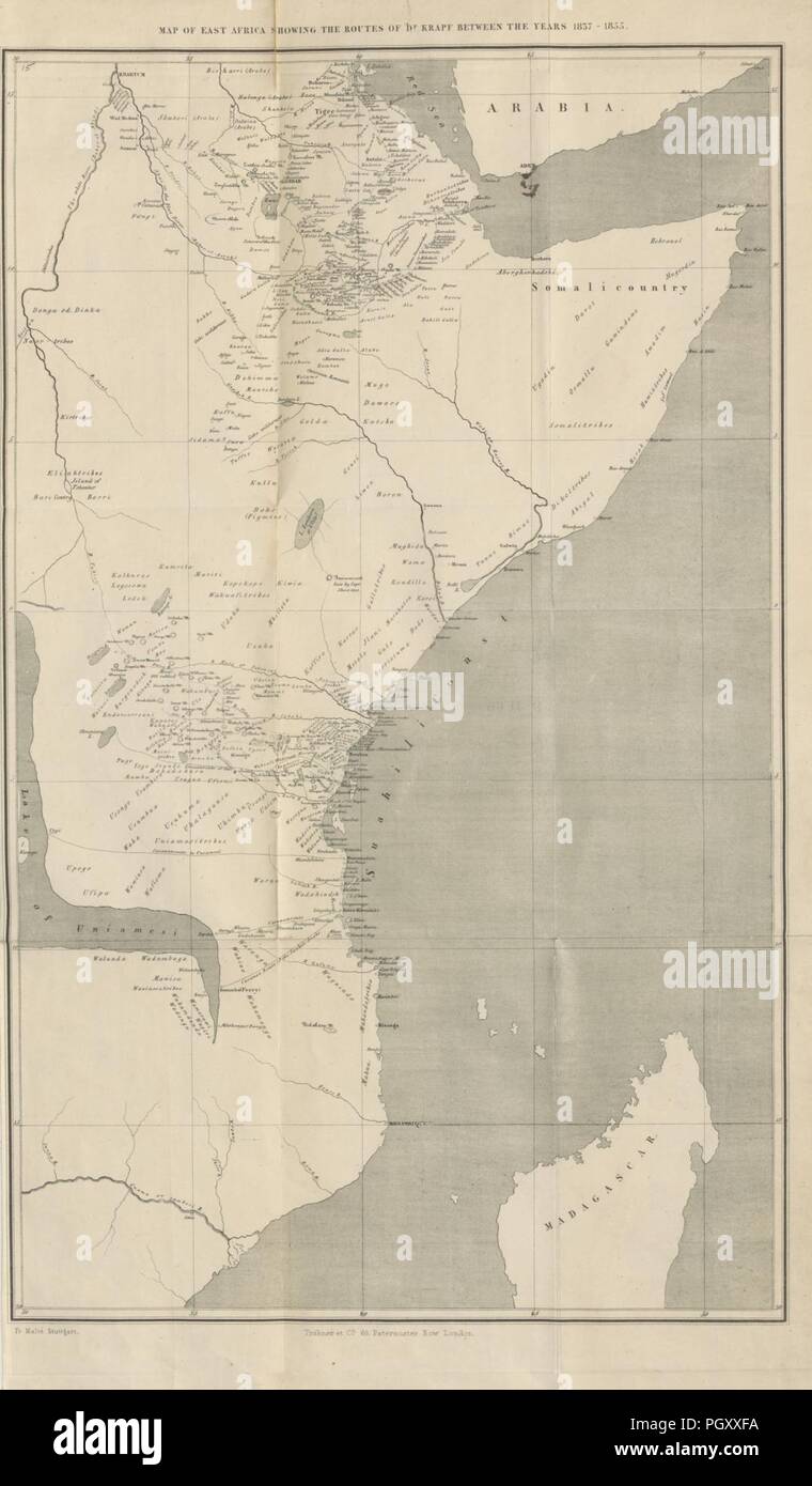 Immagine dalla pagina 655 di 'Viaggi, ricerche e impegno missionario, durante un diciotto anni di residenza in Africa orientale ... Con una appendice rispettando le montagne innevate dell Africa Orientale, ... e un account concisa0096. Foto Stock