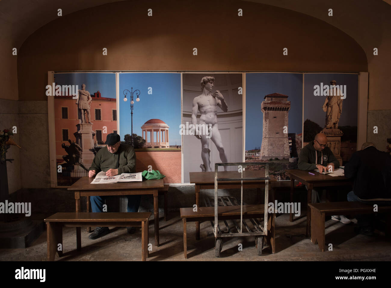 Mercato centrale interno, al mattino Foto Stock