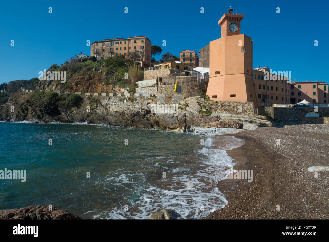Rio Marina. Appiani's tower Foto Stock