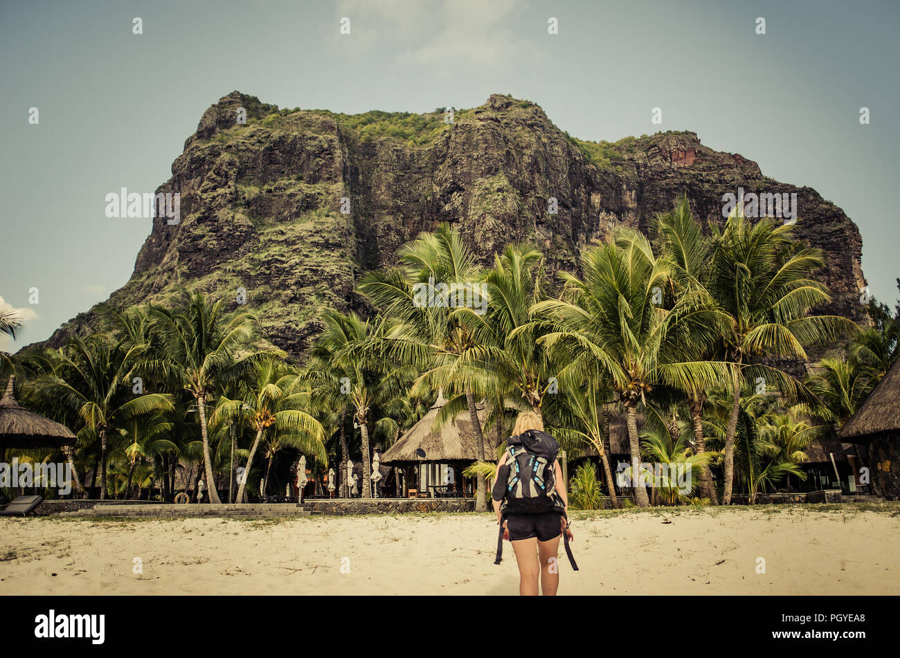 Mauritius Le Morne Brabant Foto Stock