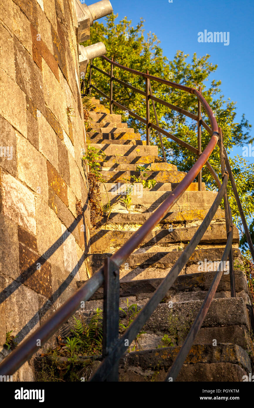 Vecchia scalinata a Savannah's river district. Foto Stock