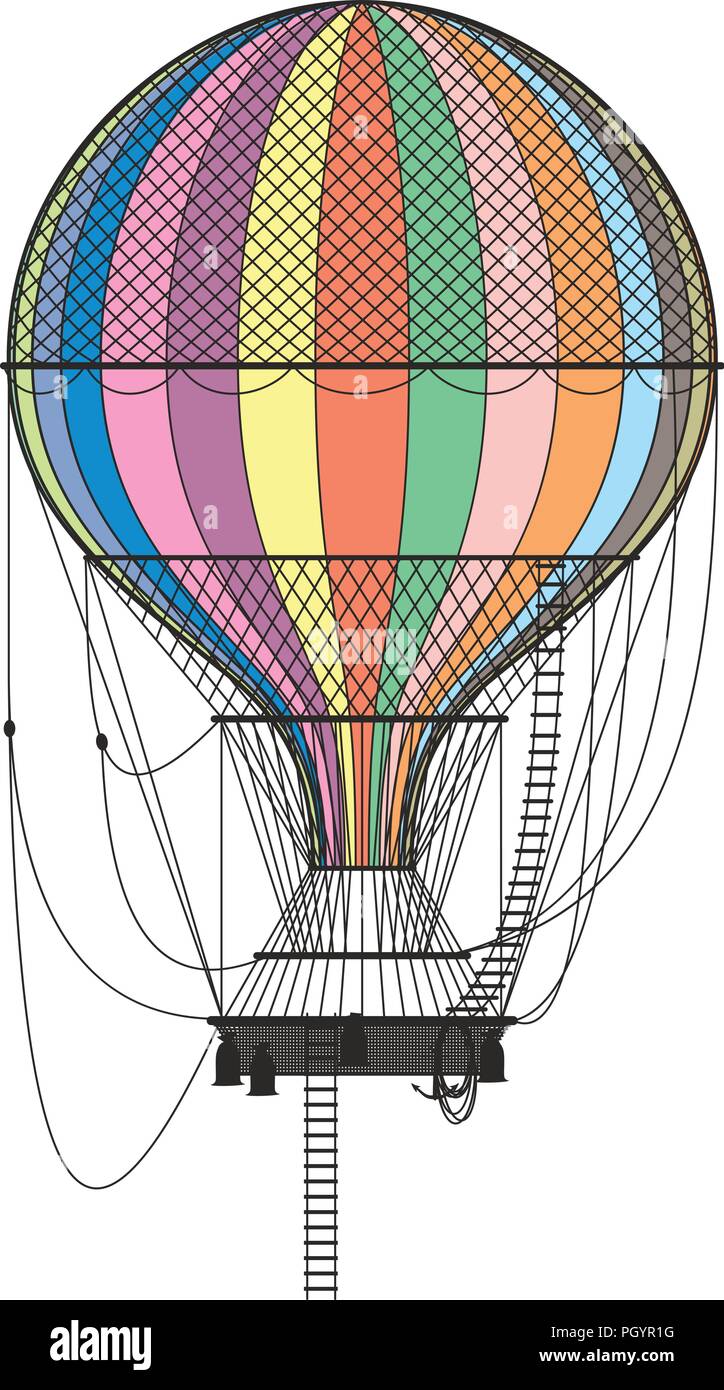 aerostato di aria calda Illustrazione Vettoriale