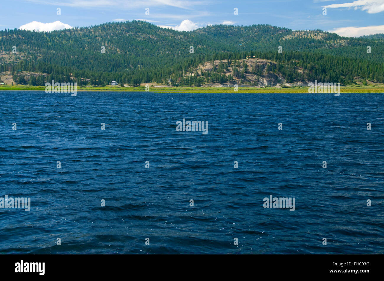 Smith Lago, Smith lago pesca sportiva sito di accesso, Montana Foto Stock