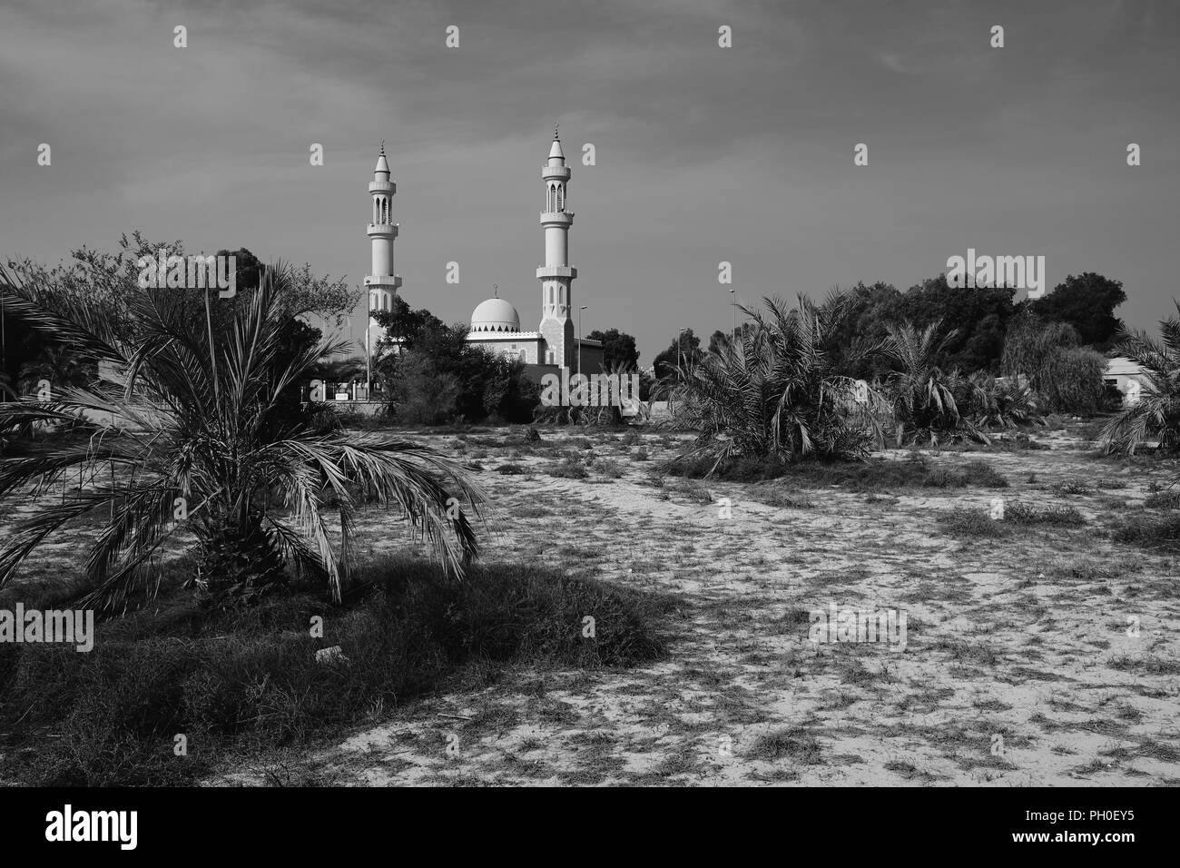 Khalifa bin Saeed Al Maktoum moschea, Dubai, Emirati Arabi Uniti Foto Stock