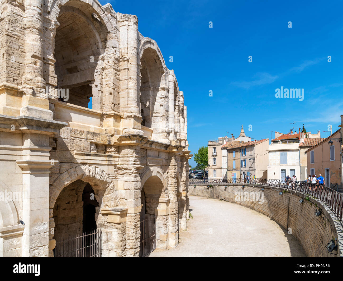 L'anfiteatro di Arles (Les Arènes d'Arles, Arles, Provenza, Francia Foto Stock