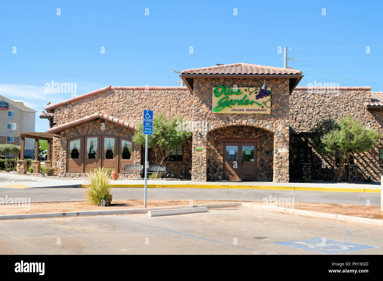 Olive Garden ristorante italiano della vetrina. Foto Stock