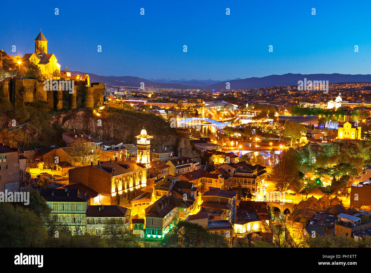 Tbilisi, capitale della Georgia, nel Caucaso Foto Stock