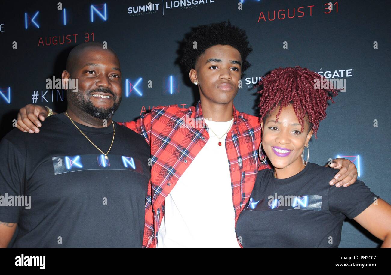 Los Angeles, CA, Stati Uniti d'America. Il 29 agosto, 2018. Myles Truitt presso gli arrivi per KIN Premiere, ArcLight Hollywood, Los Angeles, CA il 29 agosto 2018. Credito: Elizabeth Goodenough/Everett raccolta/Alamy Live News Foto Stock