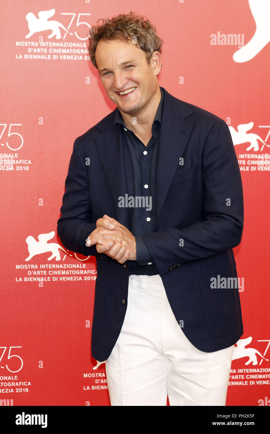 Venezia, Italien. Il 29 agosto, 2018. Jason Clark durante il 'primo uomo' photocall al settantacinquesimo Venice International Film Festival presso il Palazzo del Casinò su agosto 29, 2018 a Venezia, Italia | Verwendung weltweit Credito: dpa/Alamy Live News Foto Stock