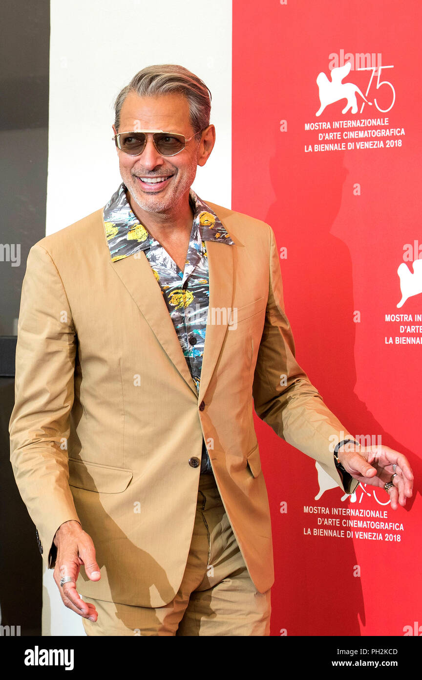Jeff Goldblum durante la "montagna" photocall al settantacinquesimo Venice International Film Festival presso il Palazzo del Casinò su agosto 30, 2018 a Venezia, Italia Foto Stock