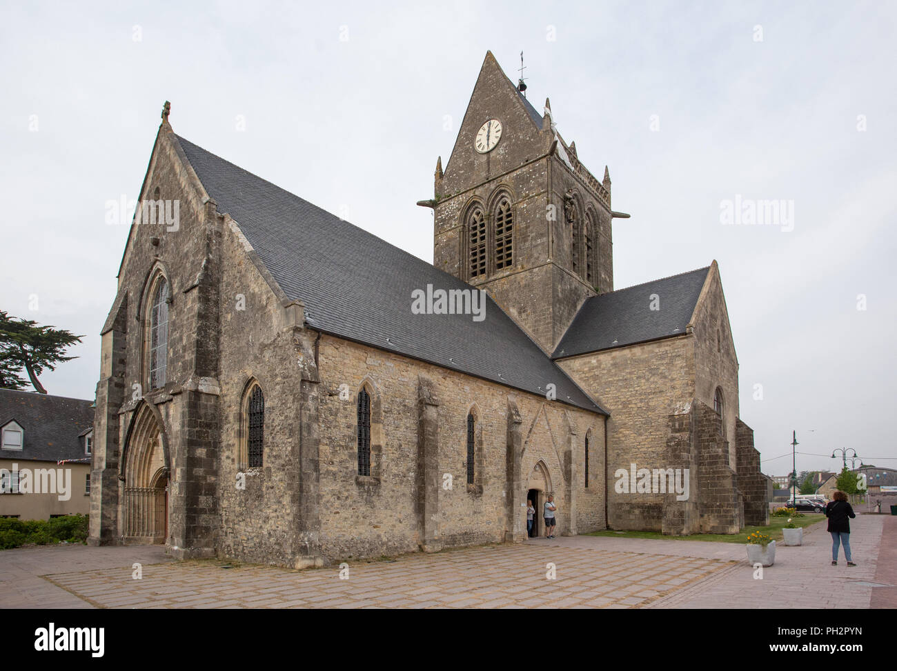 Sainte-Mère-Église, Normandia, Francia Foto Stock