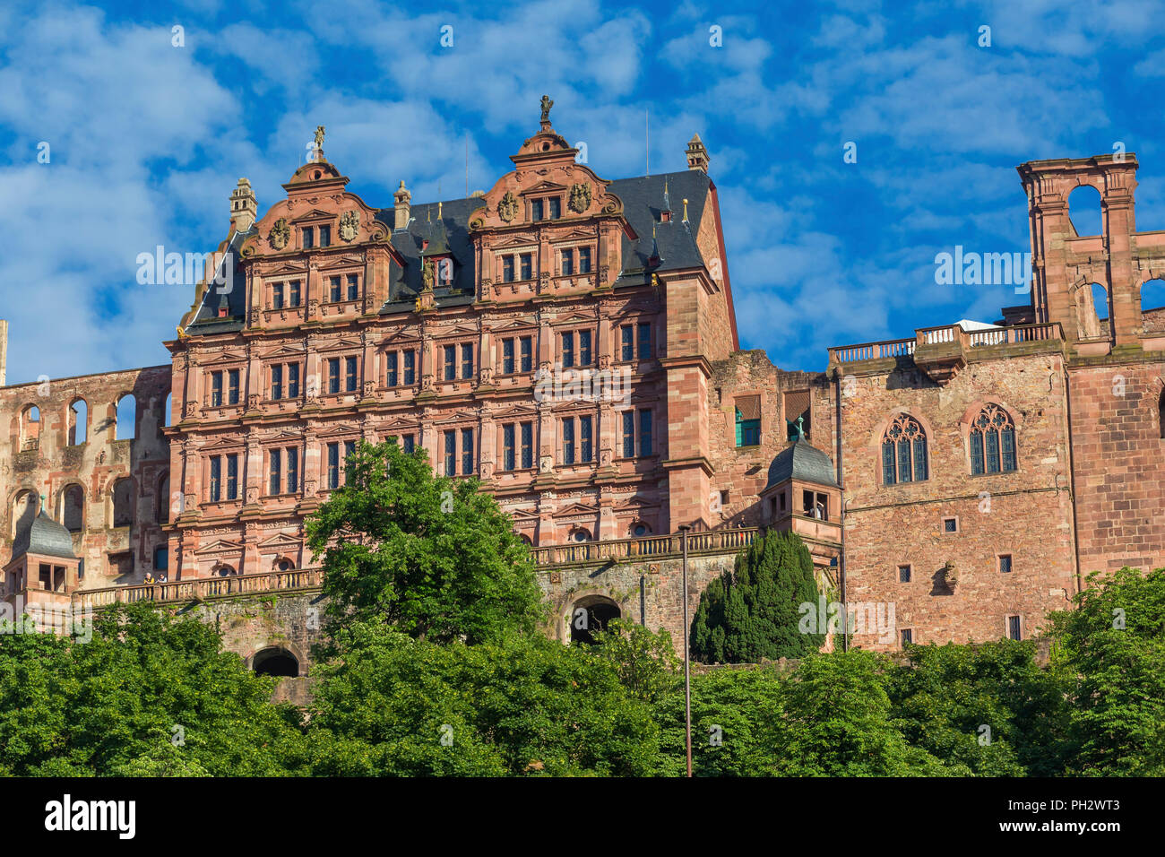 Castello di Heidelberg, Heidelberger Schloss Heidelberg, Baden-Württemberg, Germania Foto Stock