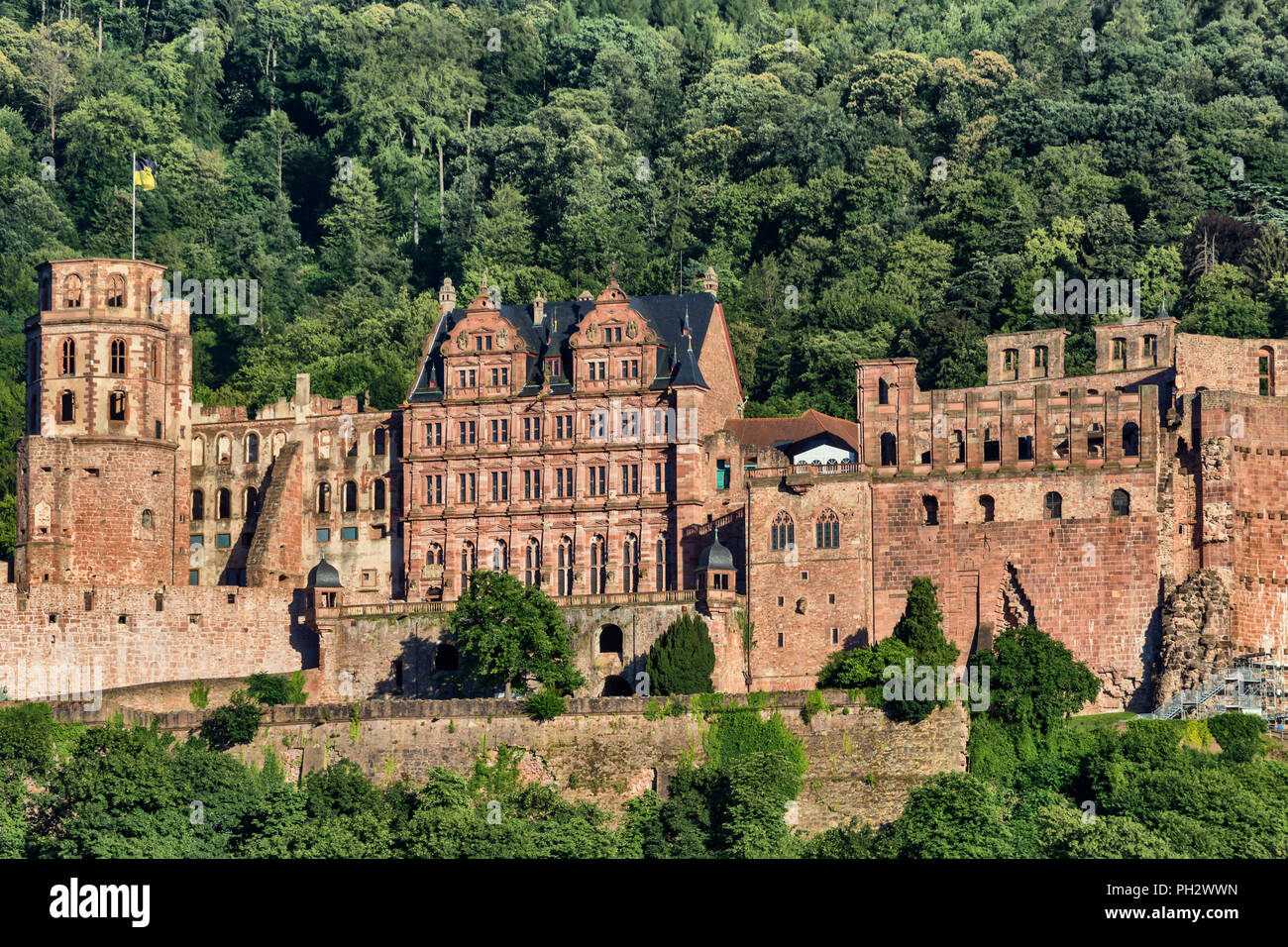 Castello di Heidelberg, Heidelberger Schloss Heidelberg, Baden-Württemberg, Germania Foto Stock